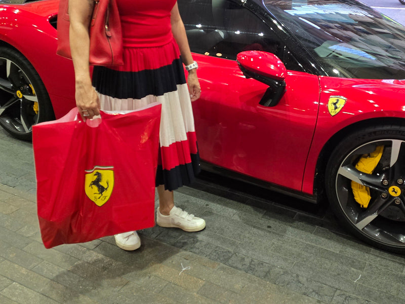 Ferrari Plastic Red Carry Bag - 58 x 58cm