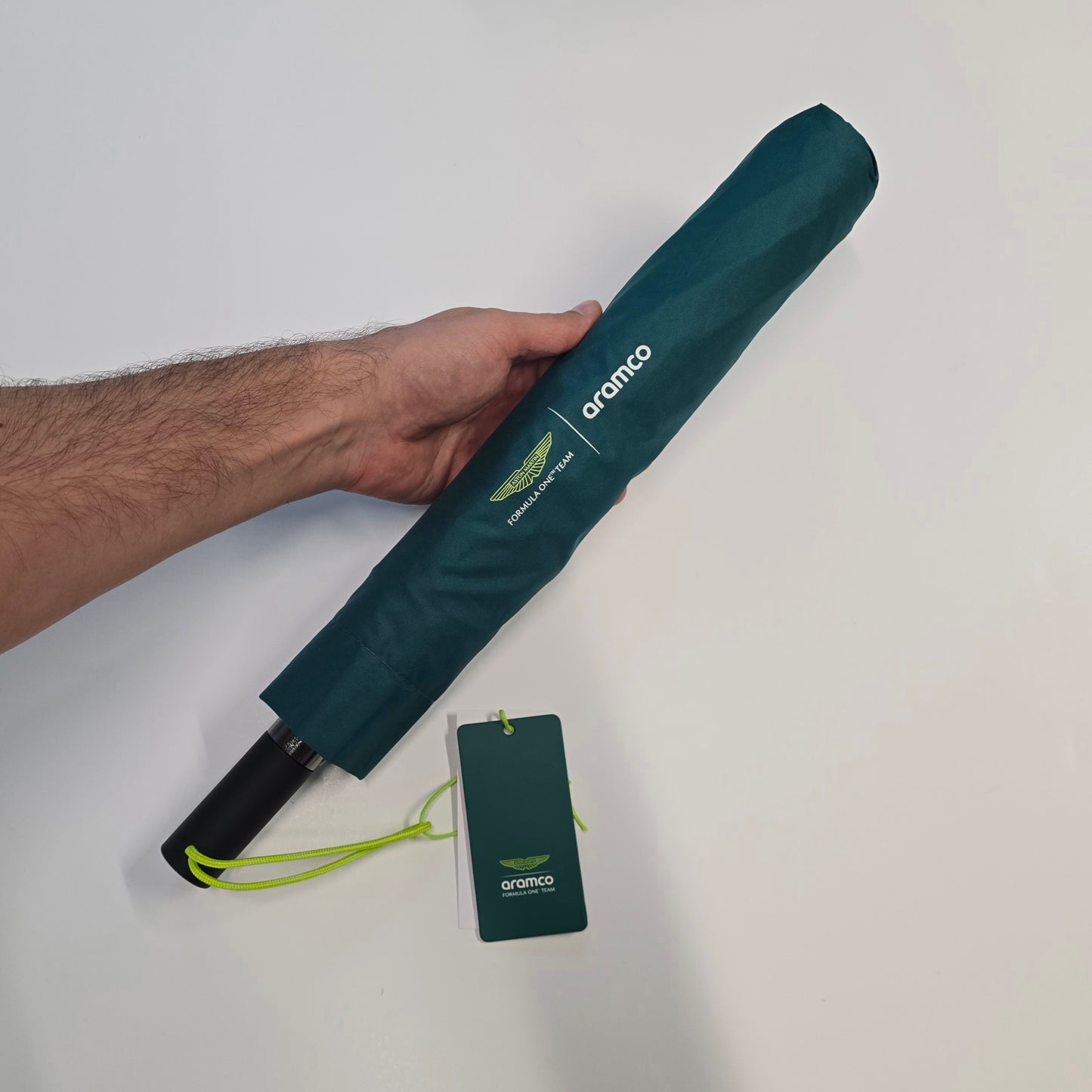 Aston Martin Official Compact Telescopic Green Umbrella