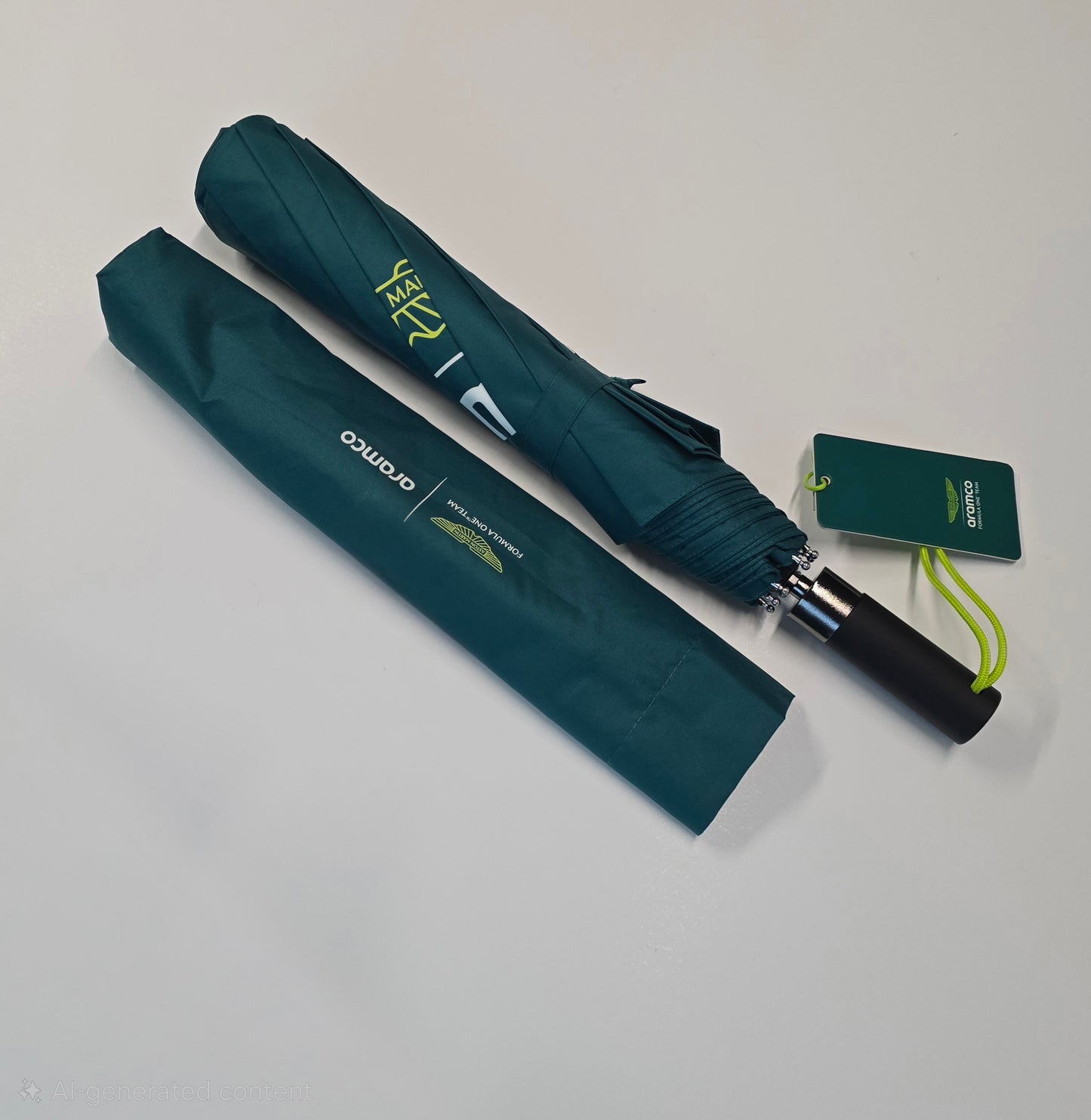 Aston Martin Official Compact Telescopic Green Umbrella