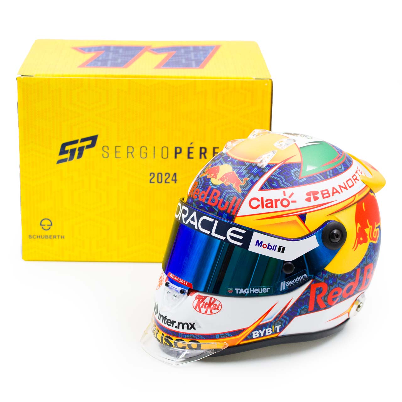 Official Red Bull Racing Formula 1 2024 Team – Sergio Perez 1/2 Scale Replica Helmet