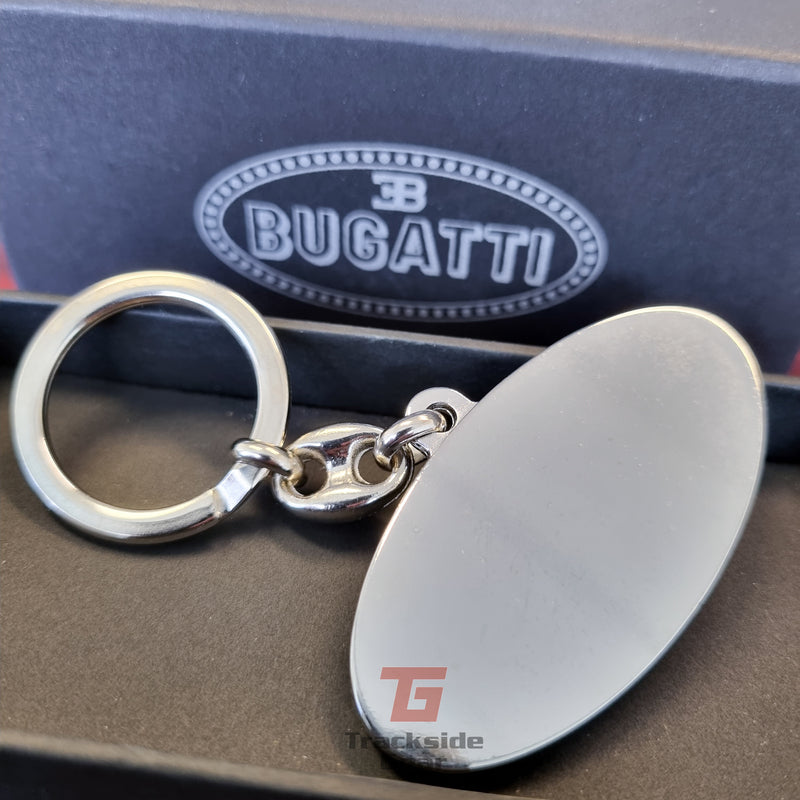 Bugatti Authentic Red Logo Metal Keyring Keychain