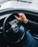 Revival Retro Silver Steering Wheel Bracelet by The Mechanists - Trackside Gear Australia