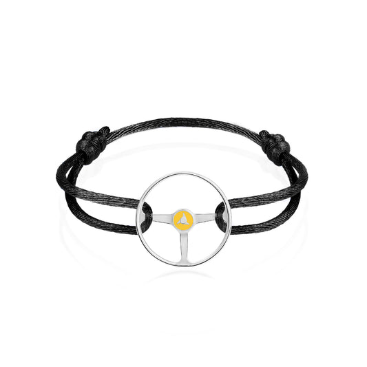 Grand Tourer Silver Steering Wheel Bracelet by The Mechanists - Trackside Gear Australia