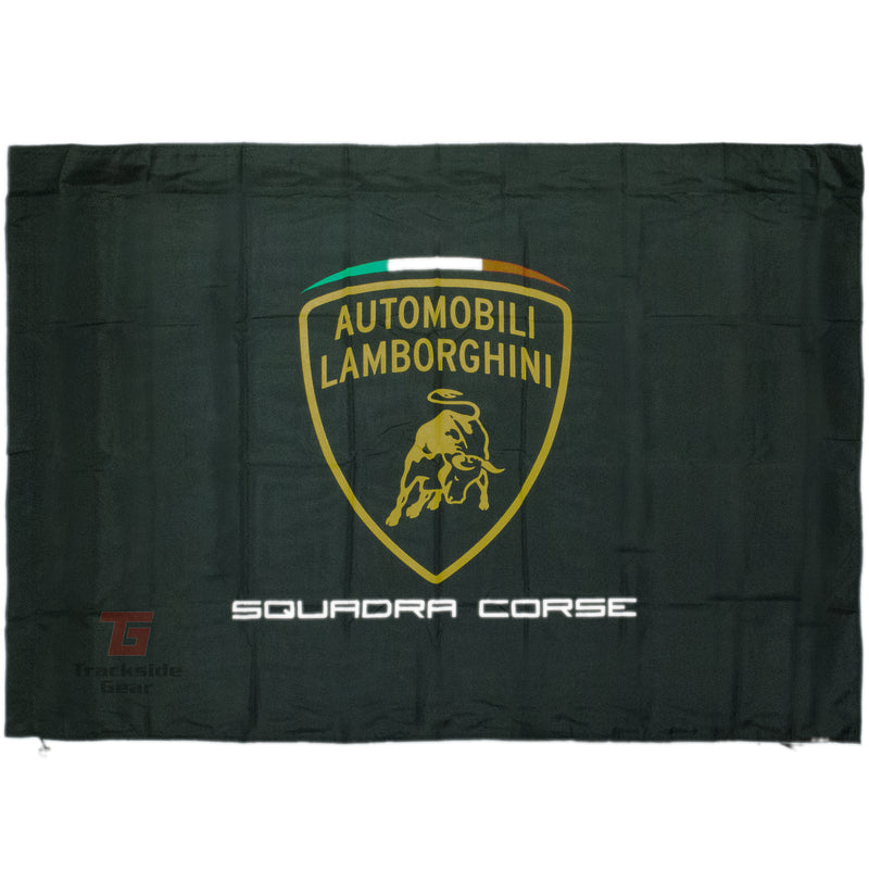 Lamborghini Squadra Corse Racing Official 140cm x 100cm Flag - Trackside Gear Australia