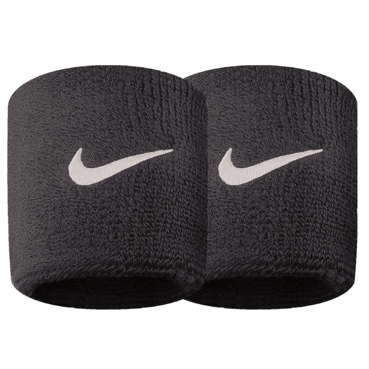 Nike Swoosh Sports Wristbands Cotton Nylon Black - Trackside Gear Australia