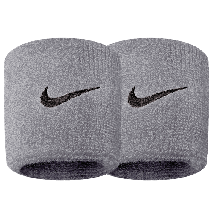 Nike Swoosh Sports Wristbands Cotton Nylon Grey - Trackside Gear Australia