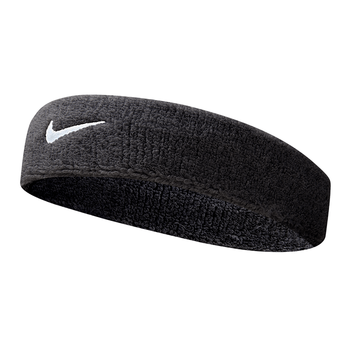 Nike Swoosh Cotton Nylon Sport Headband Black - Trackside Gear Australia