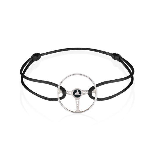 Revival Retro Silver Steering Wheel Bracelet by The Mechanists - Trackside Gear Australia