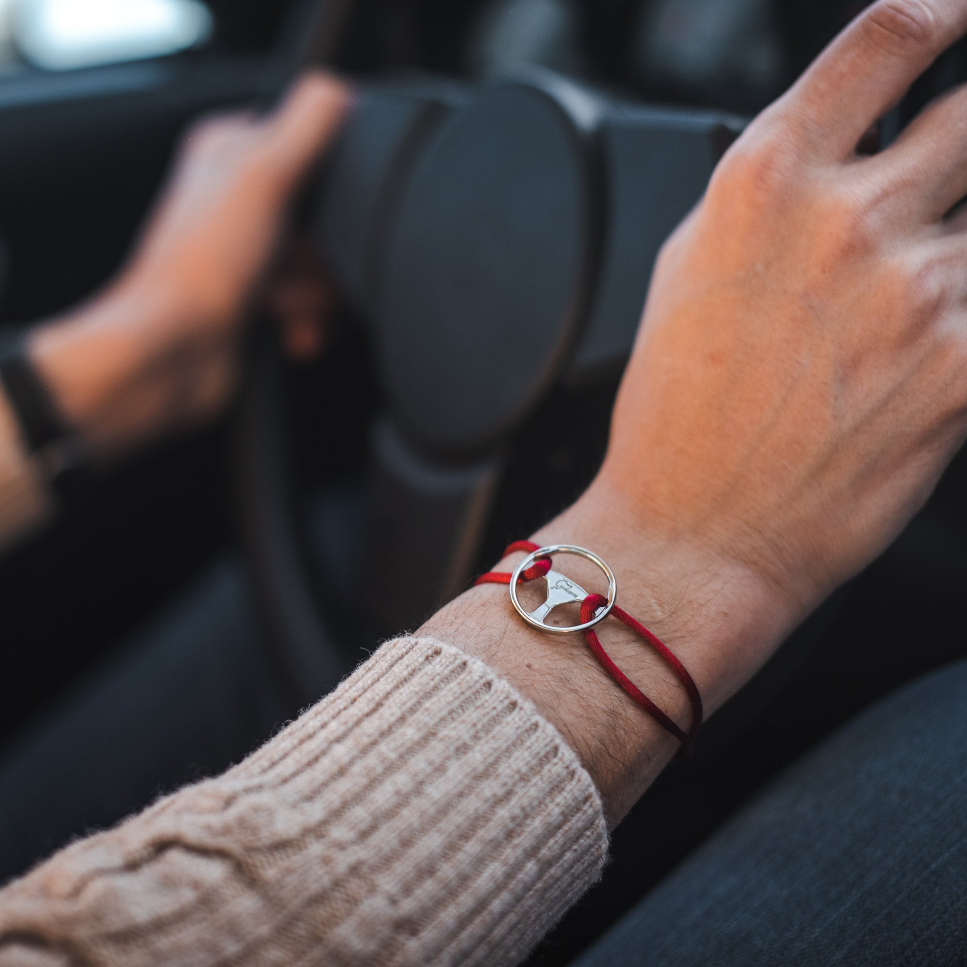 Nurburgring Official Silver Steering Wheel Bracelet by The Mechanists - Trackside Gear Australia