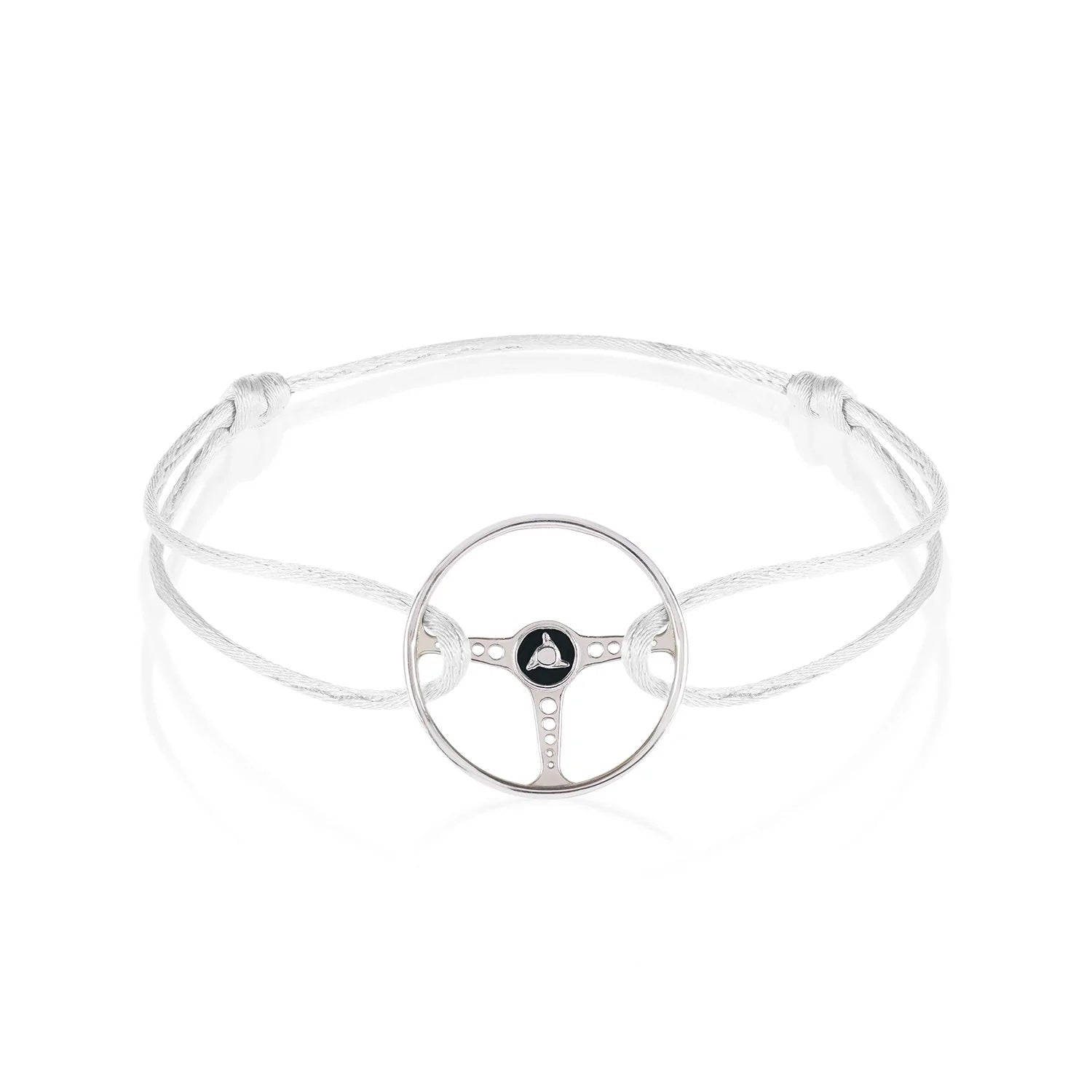 Revival Retro Silver Steering Wheel Bracelet by The Mechanists - Trackside Gear Australia