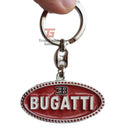 Bugatti Authentic Red Logo Metal Keyring