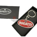 Bugatti Authentic Red Logo Metal Keyring