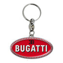 Bugatti Authentic Red Logo Metal Keyring