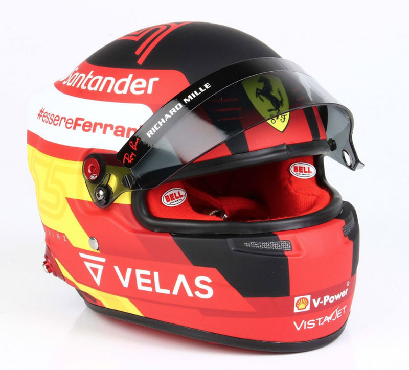 Carlos Sainz Ferrari F1 2022 1:2 Scale Replica Helmet by Bell