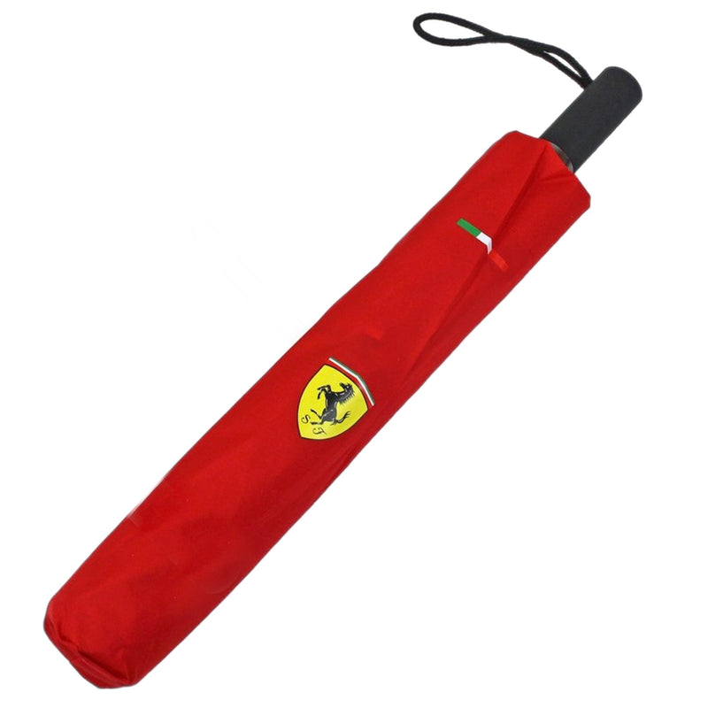 Ferrari Official Compact Red Umbrella - Trackside Gear Australia
