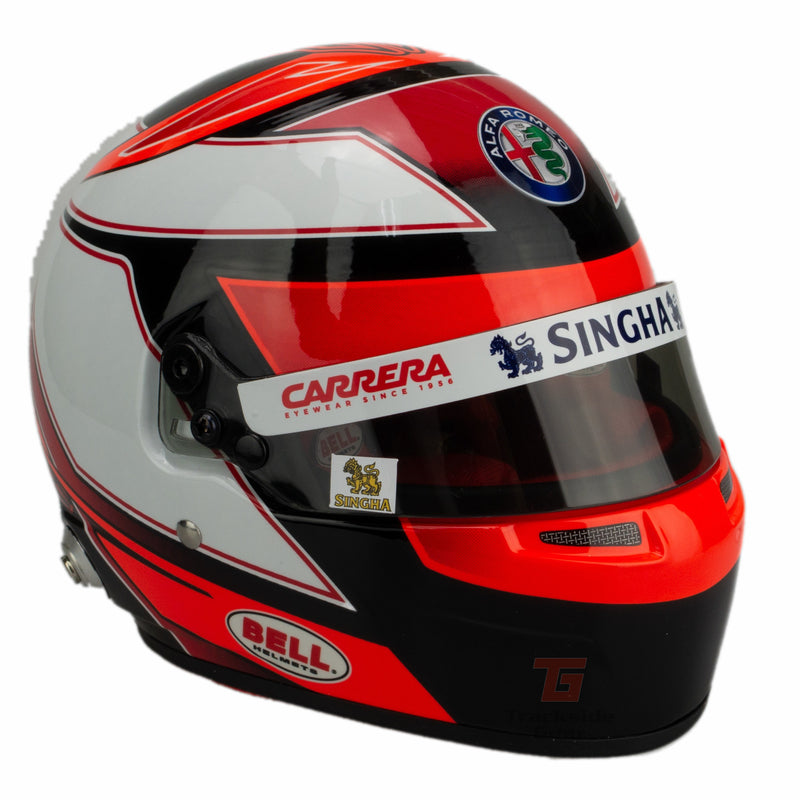 Kimi Raikkonen Alfa Romeo Racing Ferrari F1 1:2 Scale Replica Helmet by Bell - Trackside Gear Australia