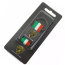 Lamborghini Official Squadra Corse Italian Flag Keyring