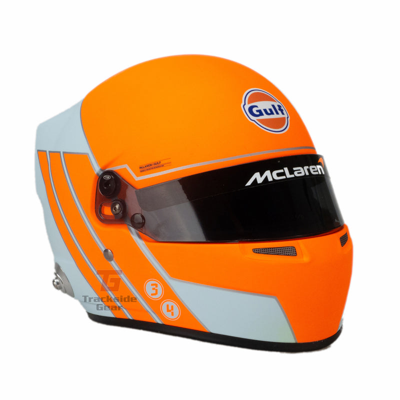 McLaren Gulf 2021 Monaco F1 1:2 Scale Replica Helmet by Bell - Trackside Gear Australia