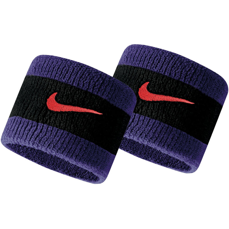 Nike Swoosh Sports Wristbands Black and Purple